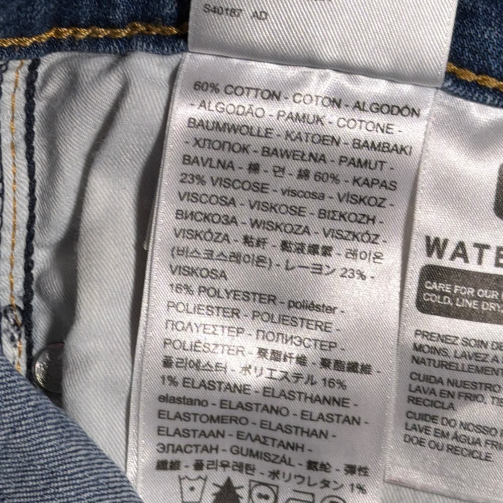 Levi's 312 Shaping Slim Jeans Women 26 Blue Denim Mid Rise Stretch Casual Mom - Picture 4 of 9